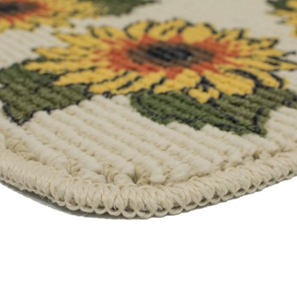 !!!  SOLD!!  Mohawk Sunny Sunflower Nature Trends Accent Rug 18" x 30" - Picture 3 of 6